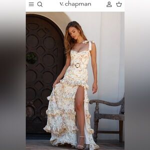 *BRAND NEW* V. Chapman Lisianthus dress in carmel valley rose
